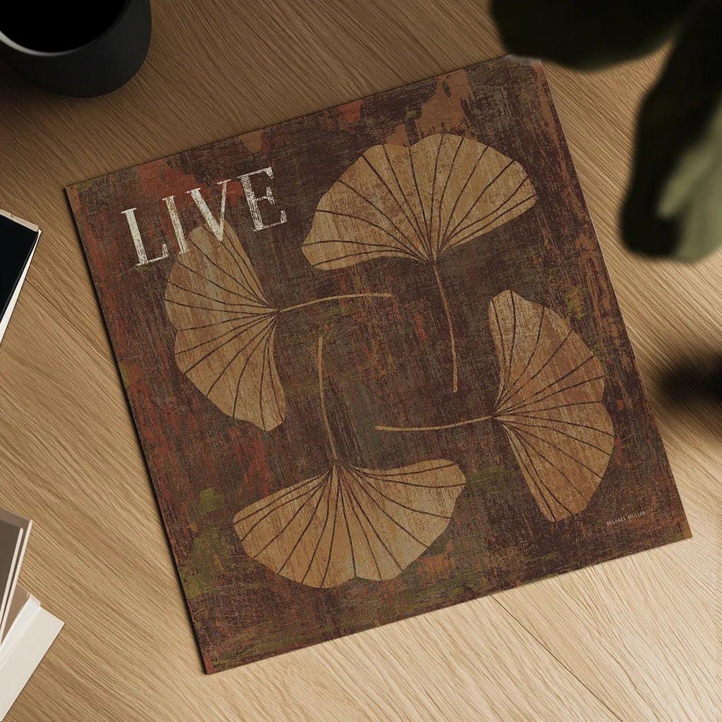 Leaf Inspiration II by Michael Mullan. Shown as a detailed flat fine art print, highlighting archival giclee quality. Available as an archival giclee rolled canvas, fine art paper, or poster print. SKU 16727a.