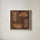Leaf Inspiration II by Michael Mullan. Shown in a crisp white glass frame for a clean and minimalist style. Available as an archival giclee rolled canvas, fine art paper, or poster print. SKU 16727a.