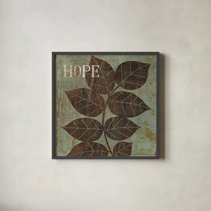 Leaf Inspiration III by Michael Mullan. Shown in a sleek black glass frame for a contemporary gallery look. Available as an archival giclee rolled canvas, fine art paper, or poster print. SKU 16728a.