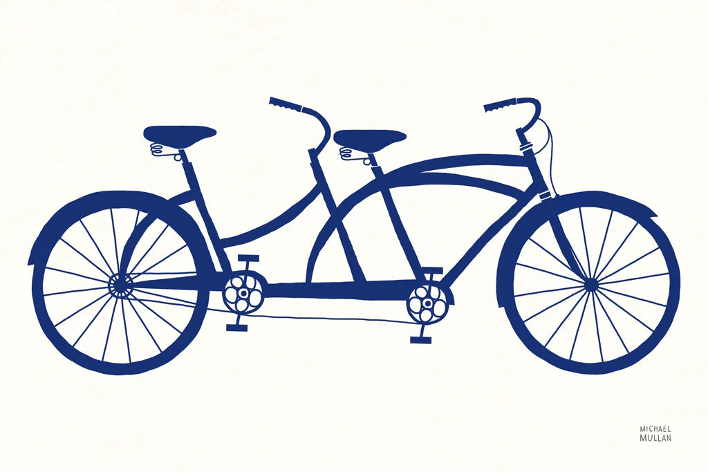 Lets Cruise Bicycle by Michael Mullan. SKU 87838i. Archival Giclee Fine art print for wall decor.