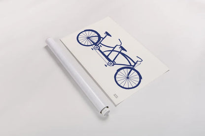 Lets Cruise Bicycle by Michael Mullan. shown as a rolled paper print. Available as archival giclee rolled canvas, fine art paper, or poster print. SKU 87838i.