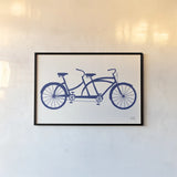 Lets Cruise Bicycle by Michael Mullan. shown as a paper print in a black flame. Available as a archival giclee rolled canvas, fine art paper, or poster print. SKU 87838i.