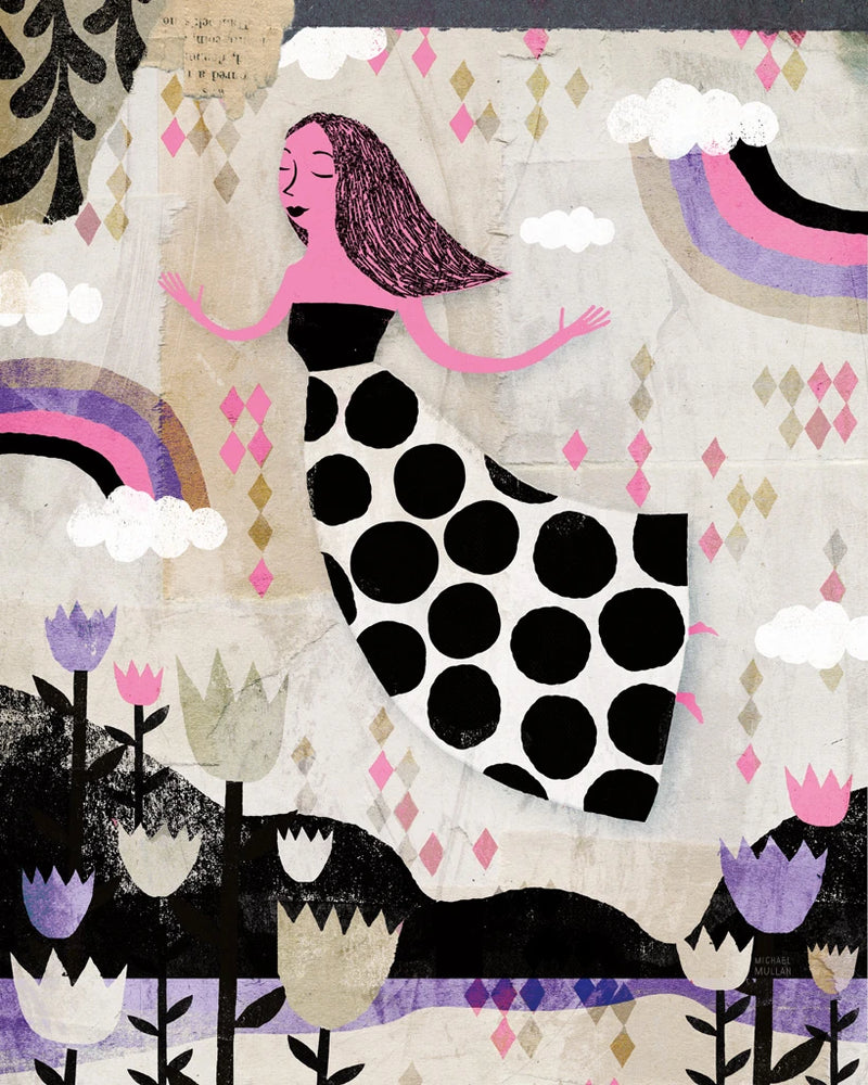 Lucy in the Sky Pink Purple by Michael Mullan