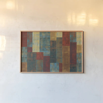 Majestic City Abstract by Michael Mullan. shown as a paper print in a natural frame. Available as a archival giclee rolled canvas, fine art paper, or poster print. SKU 50442i.