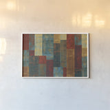 Majestic City Abstract by Michael Mullan. shown as a paper print in a white frame. Available as a archival giclee rolled canvas, fine art paper, or poster print. SKU 50442i.