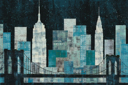 Majestic City Night by Michael Mullan. SKU 50437i. Archival Giclee Fine art print for wall decor.
