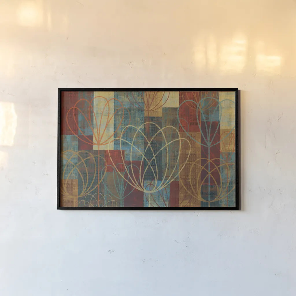 Majestic Floral by Michael Mullan. shown as a paper print in a black flame. Available as a archival giclee rolled canvas, fine art paper, or poster print. SKU 50443i.