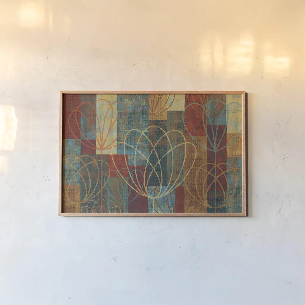 Majestic Floral by Michael Mullan. shown as a paper print in a natural frame. Available as a archival giclee rolled canvas, fine art paper, or poster print. SKU 50443i.