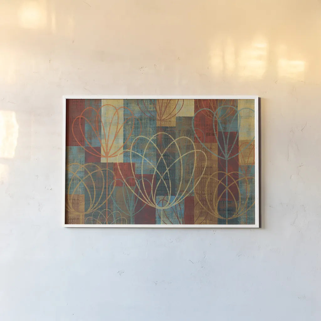 Majestic Floral by Michael Mullan. shown as a paper print in a white frame. Available as a archival giclee rolled canvas, fine art paper, or poster print. SKU 50443i.