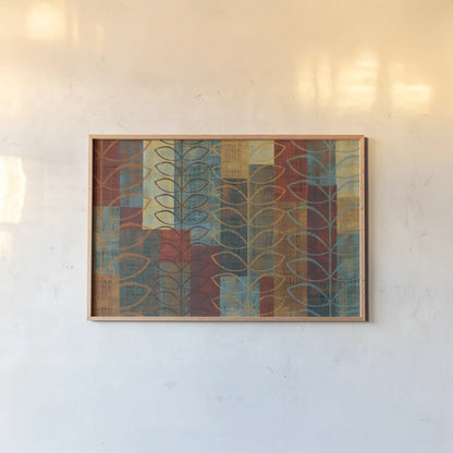 Majestic Leaves by Michael Mullan. shown as a paper print in a natural frame. Available as a archival giclee rolled canvas, fine art paper, or poster print. SKU 50444i.