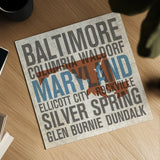 Maryland by Michael Mullan. Shown as a detailed flat fine art print, highlighting archival giclee quality. Available as an archival giclee rolled canvas, fine art paper, or poster print. SKU 18064a.