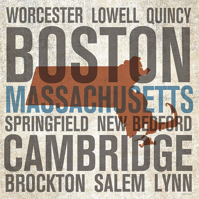 Massachusetts by Michael Mullan. SKU 18065a. Archival Giclee Fine art print for wall decor.