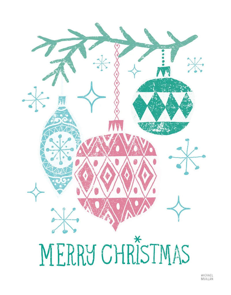Merry Christmastime Ornament Vintage by Michael Mullan