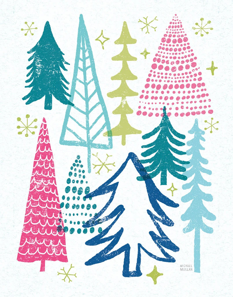 Merry Christmastime Trees Bright by Michael Mullan
