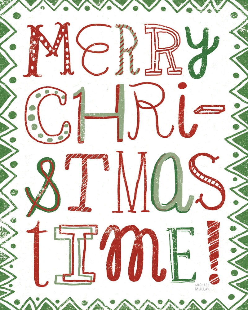 Merry Christmastime White by Michael Mullan