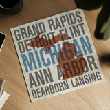 Michigan by Michael Mullan. Shown as a detailed flat fine art print, highlighting archival giclee quality. Available as an archival giclee rolled canvas, fine art paper, or poster print. SKU 18066a.