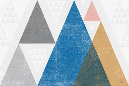 Mod Triangles I Gray by Michael Mullan. SKU 42833i. Archival Giclee Fine art print for wall decor.