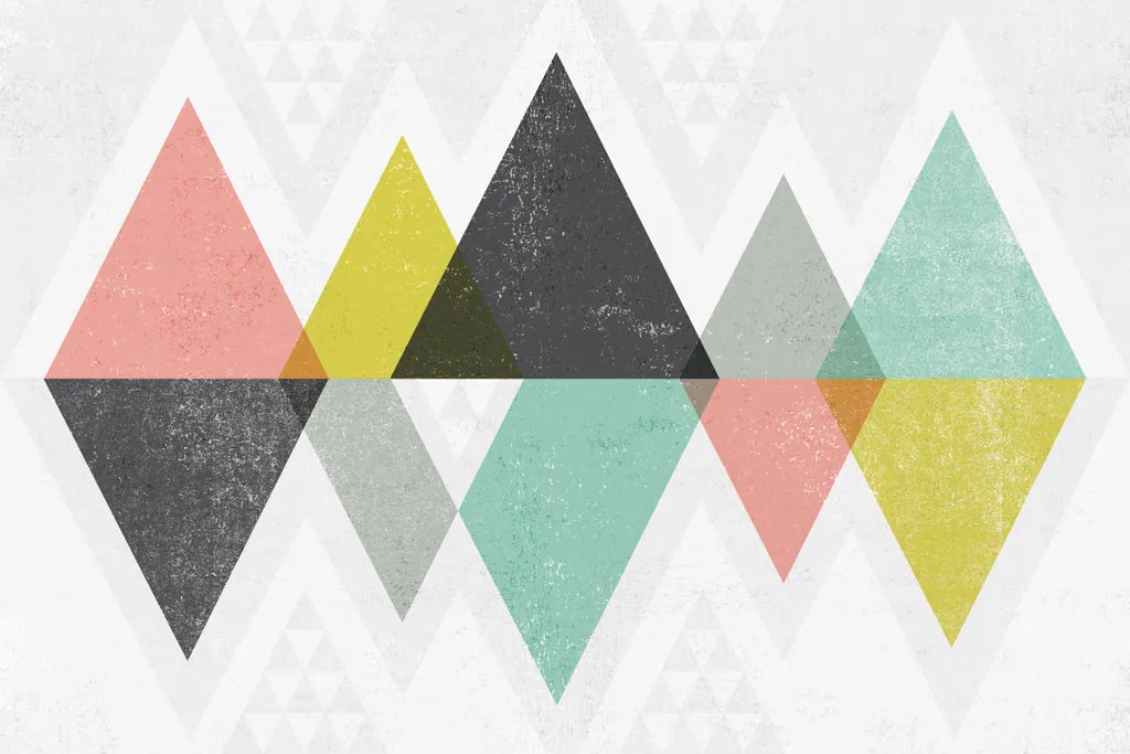 Mod Triangles II by Michael Mullan. SKU 22318i. Archival Giclee Fine art print for wall decor.