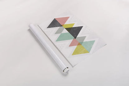 Mod Triangles II by Michael Mullan. shown as a rolled paper print. Available as archival giclee rolled canvas, fine art paper, or poster print. SKU 22318i.