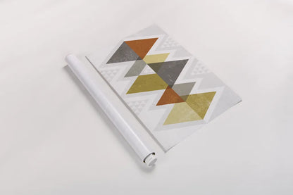 Mod Triangles II Retro by Michael Mullan. shown as a rolled paper print. Available as archival giclee rolled canvas, fine art paper, or poster print. SKU 22310i.