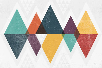 Mod Triangles II Retro by Michael Mullan. SKU 53844i. Archival Giclee Fine art print for wall decor.