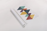 Mod Triangles II Retro by Michael Mullan. shown as a rolled paper print. Available as archival giclee rolled canvas, fine art paper, or poster print. SKU 53844i.