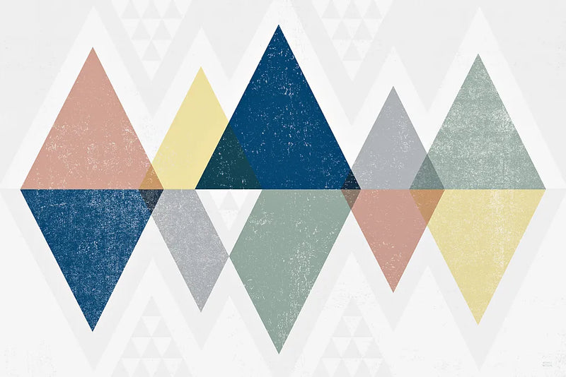 Mod Triangles II Soft by Michael Mullan. SKU 33788i. Archival Giclee Fine art print for wall decor.