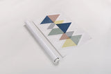 Mod Triangles II Soft by Michael Mullan. shown as a rolled paper print. Available as archival giclee rolled canvas, fine art paper, or poster print. SKU 33788i.
