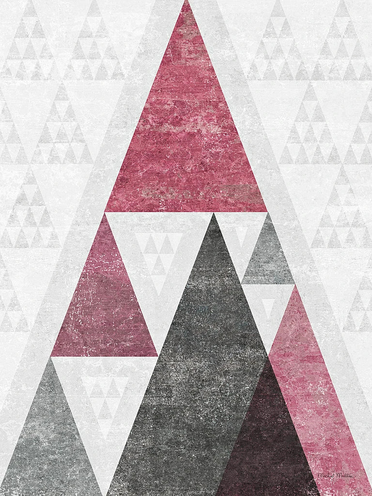 Mod Triangles III Soft Pink by Michael Mullan