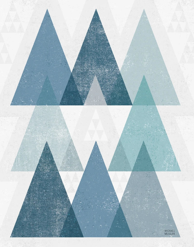 Mod Triangles IV Blue v2 by Michael Mullan