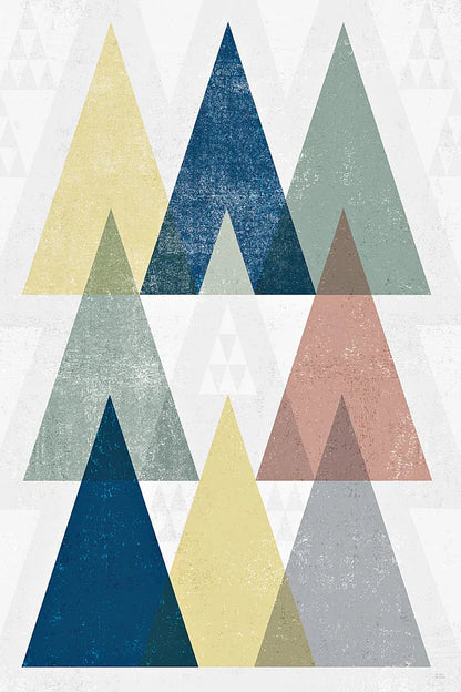 Mod Triangles IV Soft by Michael Mullan. SKU 33795h. Archival Giclee Fine art print for wall decor.