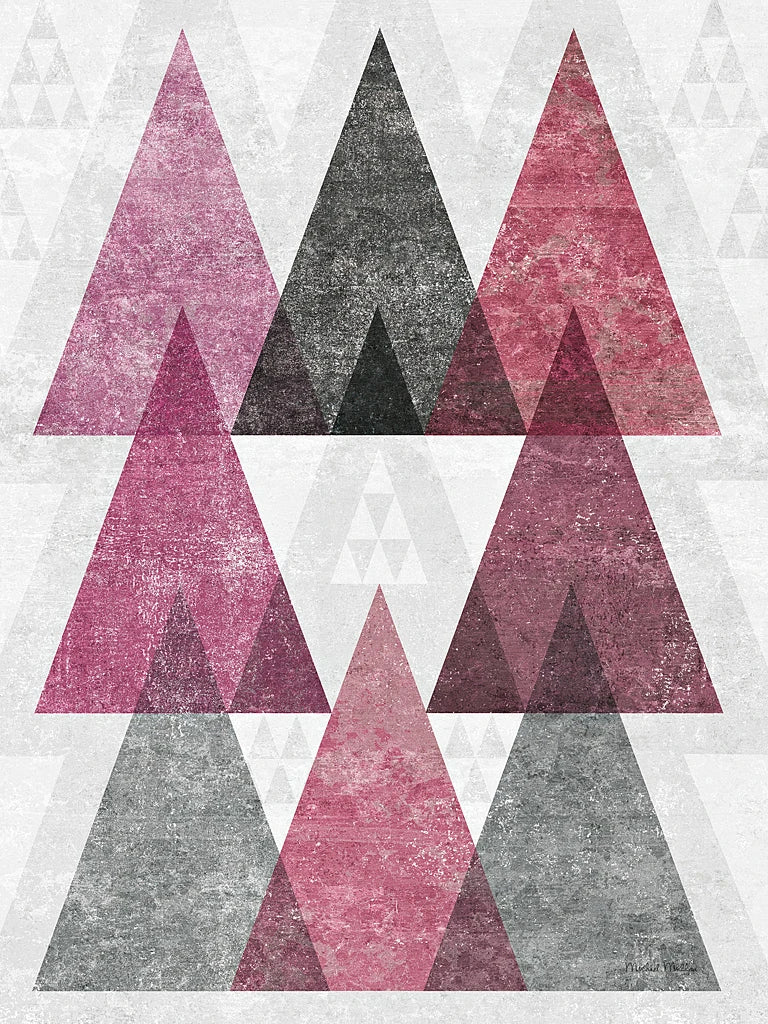 Mod Triangles IV Soft Pink by Michael Mullan