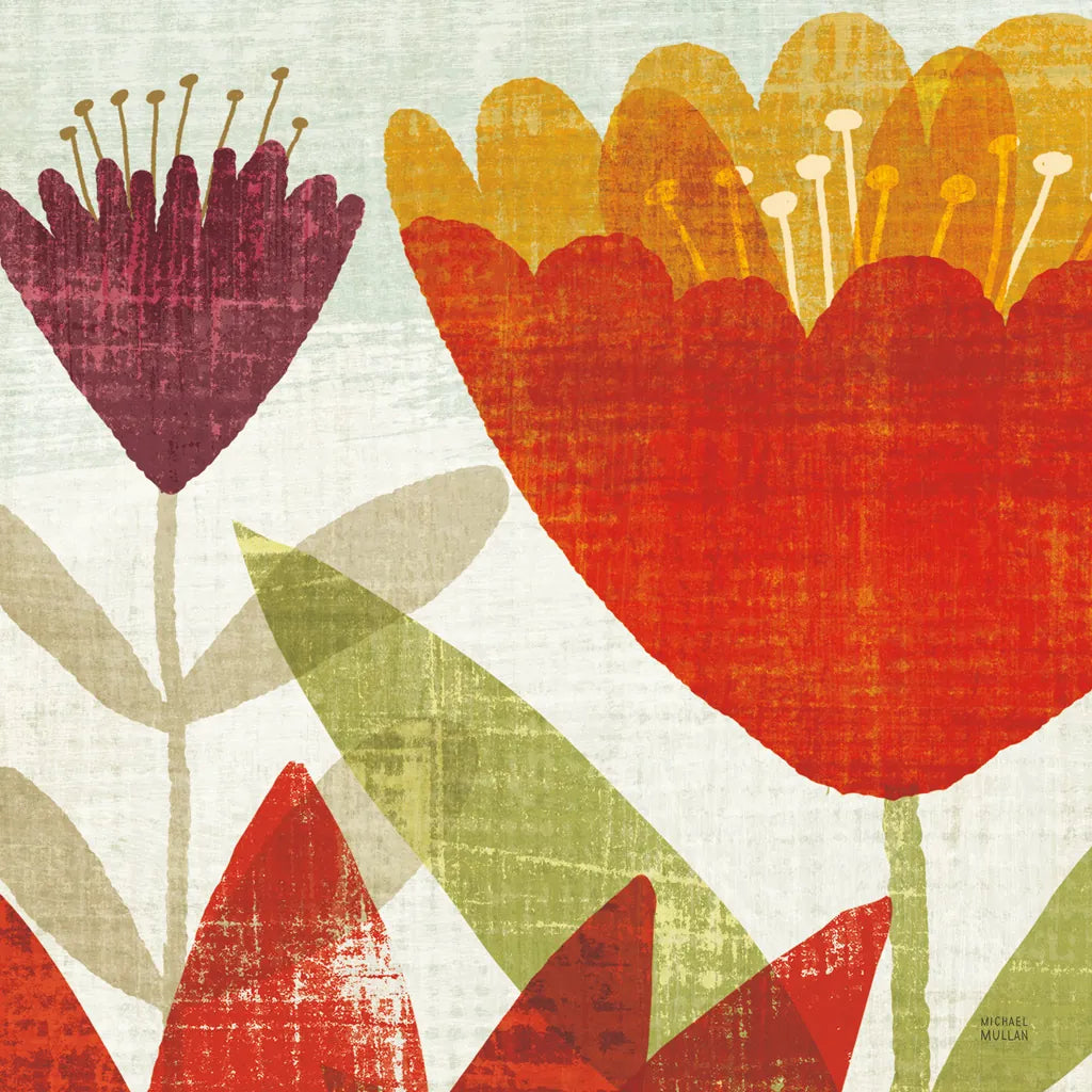 Modern Garden Panel II Crop by Michael Mullan. SKU 13585a. Archival Giclee Fine art print for wall decor.