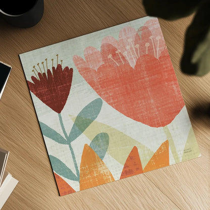 Modern Garden Panel II Crop Warm by Michael Mullan. Shown as a detailed flat fine art print, highlighting archival giclee quality. Available as an archival giclee rolled canvas, fine art paper, or poster print. SKU 61995a.