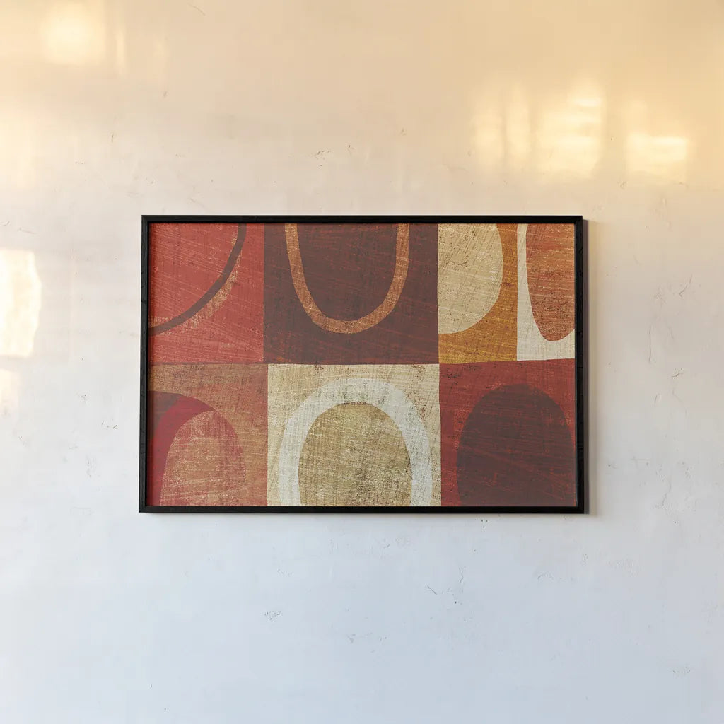 Modern Geometric III by Michael Mullan. shown as a paper print in a black flame. Available as a archival giclee rolled canvas, fine art paper, or poster print. SKU 14952i.