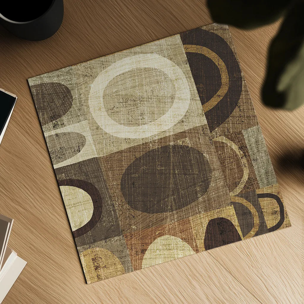 Modern Geometric Neutral II by Michael Mullan. Shown as a detailed flat fine art print, highlighting archival giclee quality. Available as an archival giclee rolled canvas, fine art paper, or poster print. SKU 12508a.