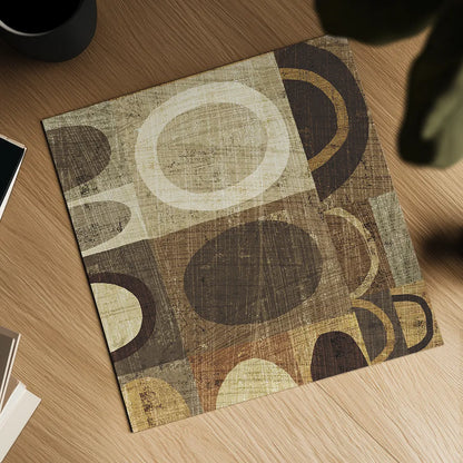 Modern Geometric Neutral II by Michael Mullan. Shown as a detailed flat fine art print, highlighting archival giclee quality. Available as an archival giclee rolled canvas, fine art paper, or poster print. SKU 12508a.