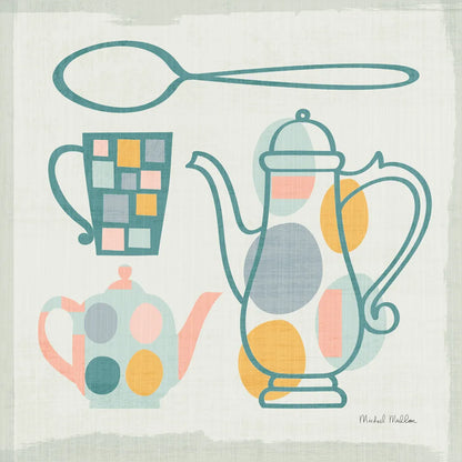 Modern Kitchen Sq IV Pastel by Michael Mullan. SKU 56988a. Archival Giclee Fine art print for wall decor.