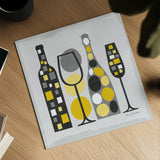 Modern Kitchen Square I Yellow by Michael Mullan. Shown as a detailed flat fine art print, highlighting archival giclee quality. Available as an archival giclee rolled canvas, fine art paper, or poster print. SKU 74902a.