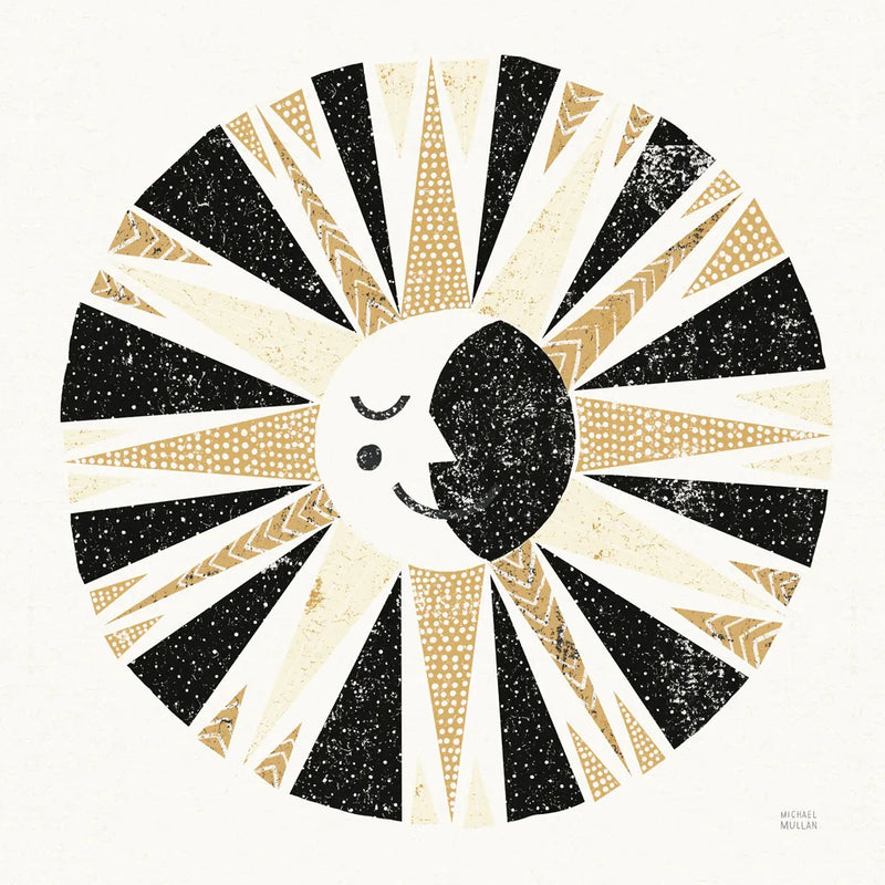 Moonshine Black Gold Sq by Michael Mullan. SKU 53757a. Archival Giclee Fine art print for wall decor.