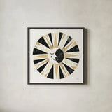 Moonshine Black Gold Sq by Michael Mullan. Shown in a sleek black glass frame for a contemporary gallery look. Available as an archival giclee rolled canvas, fine art paper, or poster print. SKU 53757a.