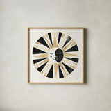 Moonshine Black Gold Sq by Michael Mullan. Shown in a natural wood glass frame for a timeless modern aesthetic. Available as an archival giclee rolled canvas, fine art paper, or poster print. SKU 53757a.