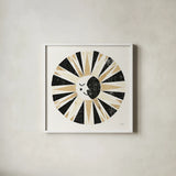 Moonshine Black Gold Sq by Michael Mullan. Shown in a crisp white glass frame for a clean and minimalist style. Available as an archival giclee rolled canvas, fine art paper, or poster print. SKU 53757a.