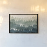 Mountainscape by Michael Mullan. shown as a paper print in a black flame. Available as a archival giclee rolled canvas, fine art paper, or poster print. SKU 22465i.