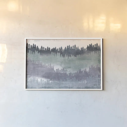 Mountainscape Blush by Michael Mullan. shown as a paper print in a white frame. Available as a archival giclee rolled canvas, fine art paper, or poster print. SKU 56353i.