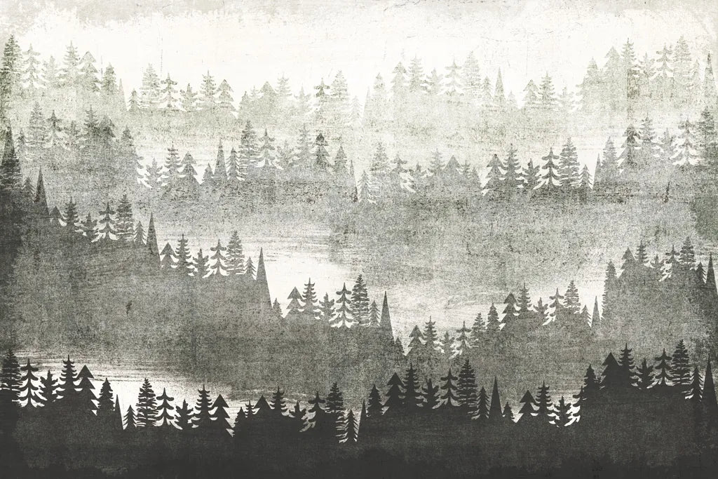 Mountainscape Silver by Michael Mullan. SKU 22467i. Archival Giclee Fine art print for wall decor.