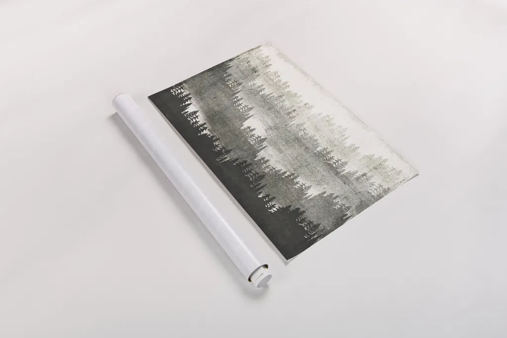 Mountainscape Silver by Michael Mullan. shown as a rolled paper print. Available as archival giclee rolled canvas, fine art paper, or poster print. SKU 22467i.