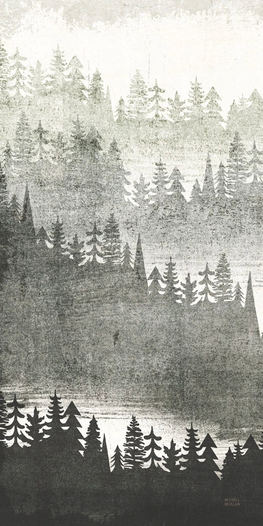 Mountainscape Silver Panel I by Michael Mullan