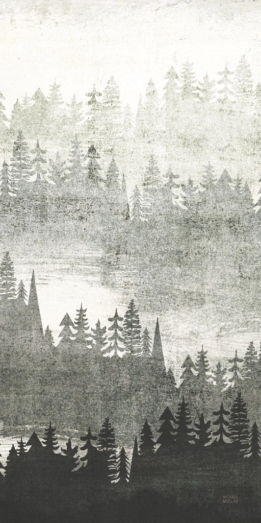 Mountainscape Silver Panel II by Michael Mullan