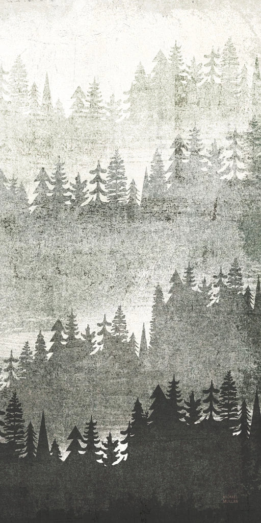 Mountainscape Silver Panel III by Michael Mullan